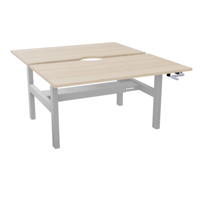 AXEL 2 BENCH 2 x RECT L140X80 ECHANCRURE - SYST.MANIVELLE  RZ Z4