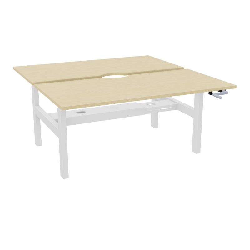 AXEL 2 BENCH 2 x RECT L160X80 ECHANCRURE - SYST.MANIVELLE  N8 SO