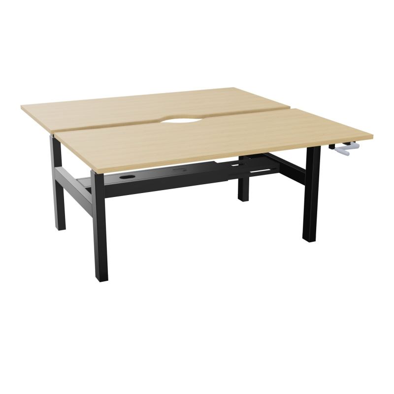AXEL 2 BENCH 2 x RECT L160X80 ECHANCRURE - SYST.MANIVELLE  R1 SG