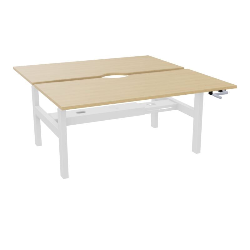 AXEL 2 BENCH 2 x RECT L160X80 ECHANCRURE - SYST.MANIVELLE  R1 SO