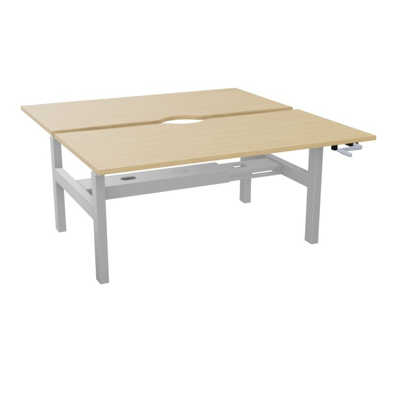 AXEL 2 BENCH 2 x RECT L160X80 ECHANCRURE - SYST.MANIVELLE  R1 Z4