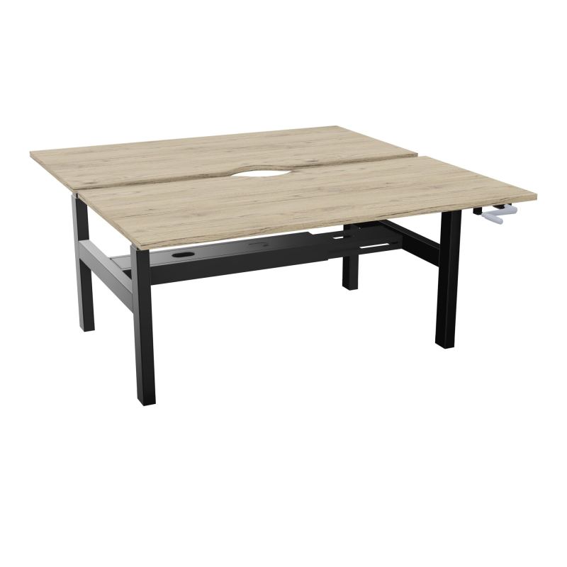 AXEL 2 BENCH 2 x RECT L160X80 ECHANCRURE - SYST.MANIVELLE  R3 SG