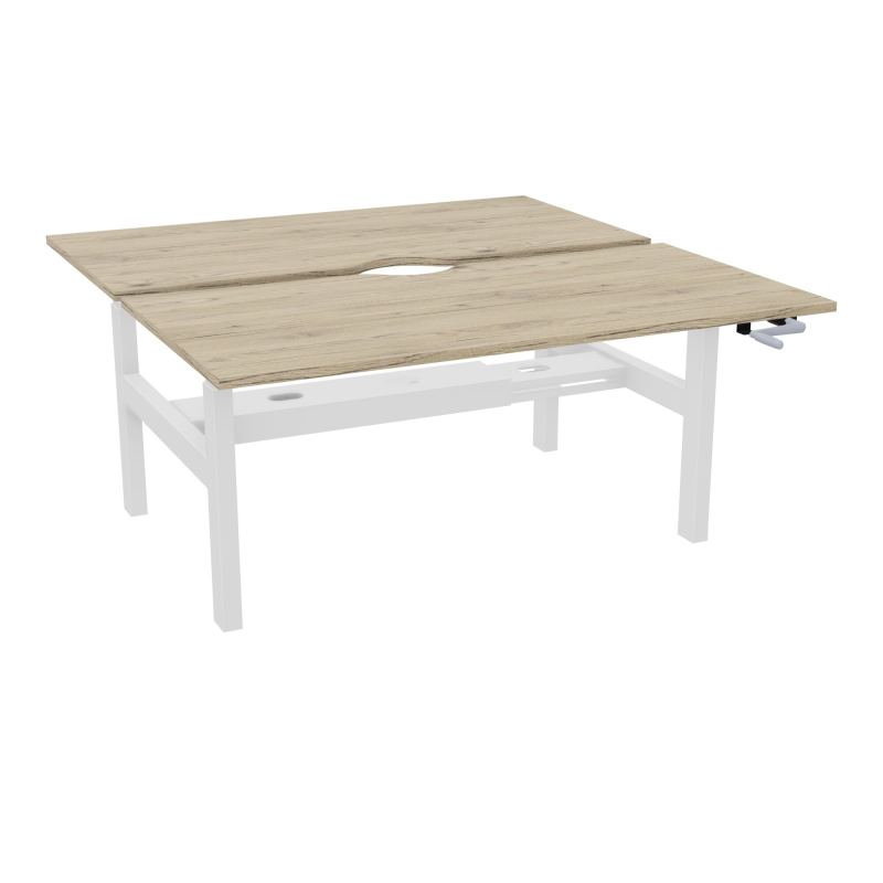 AXEL 2 BENCH 2 x RECT L160X80 ECHANCRURE - SYST.MANIVELLE  R3 SO