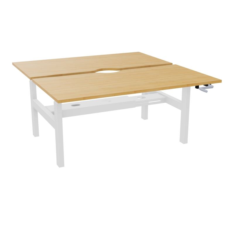 AXEL 2 BENCH 2 x RECT L160X80 ECHANCRURE - SYST.MANIVELLE  R5 SO