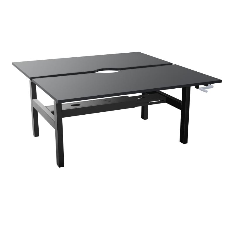 AXEL 2 BENCH 2 x RECT L160X80 ECHANCRURE - SYST.MANIVELLE  R9 SG