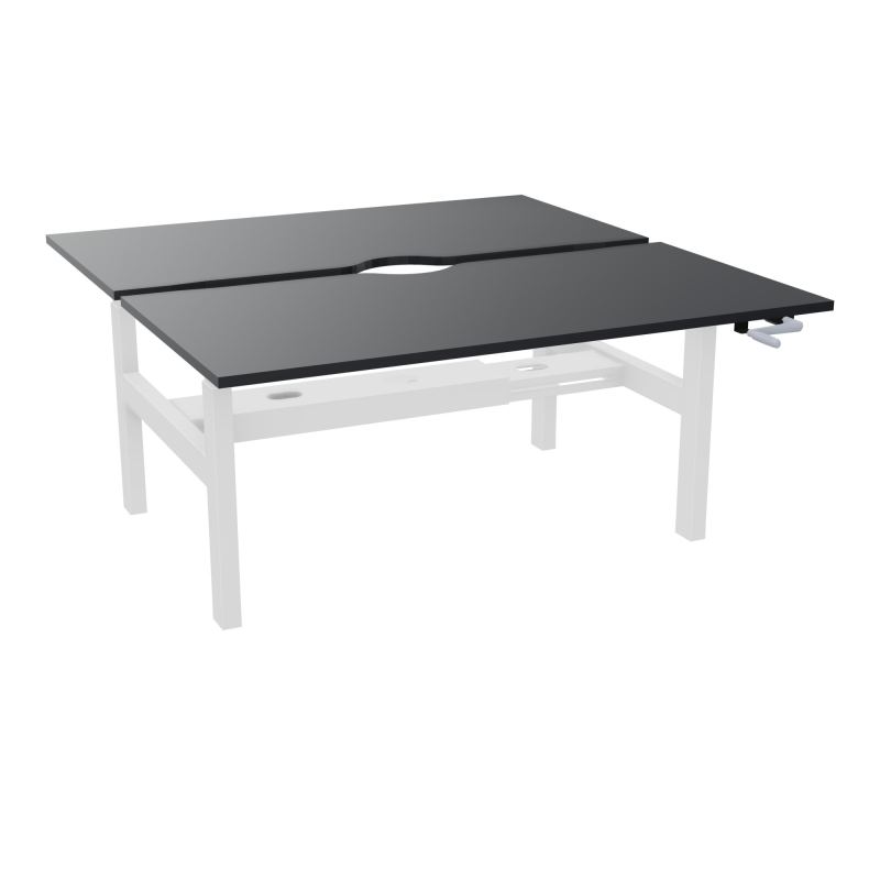 AXEL 2 BENCH 2 x RECT L160X80 ECHANCRURE - SYST.MANIVELLE  R9 SO
