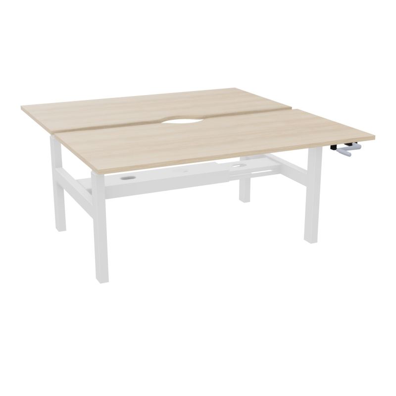 AXEL 2 BENCH 2 x RECT L160X80 ECHANCRURE - SYST.MANIVELLE  RZ SO