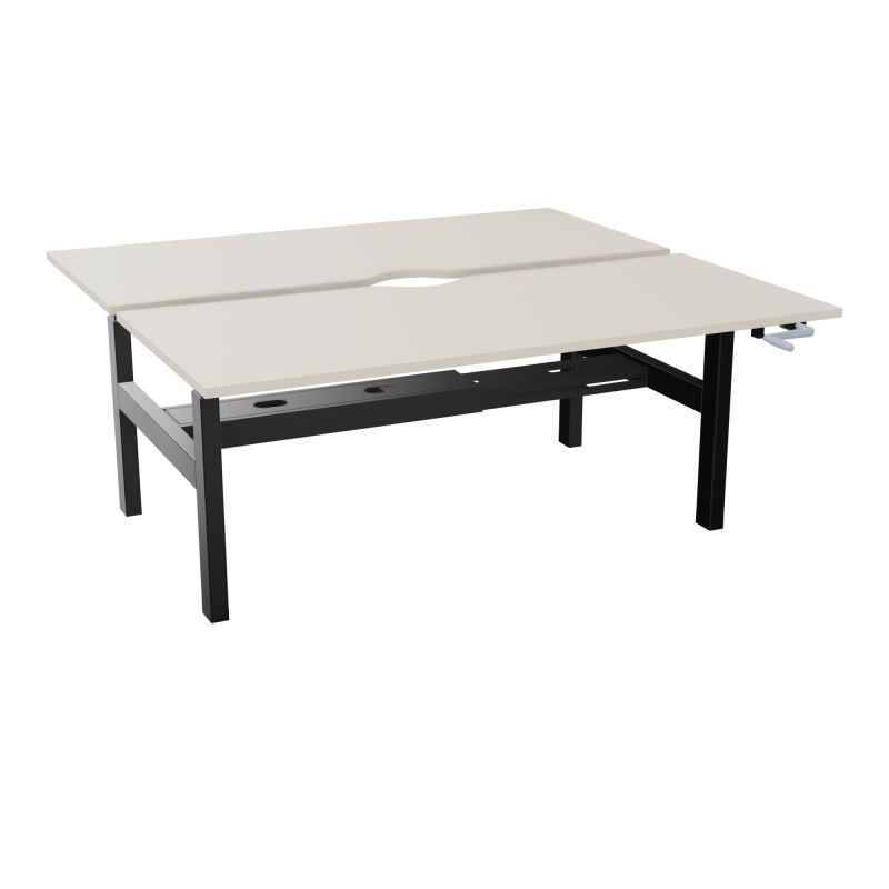 AXEL 2 BENCH 2 x RECT L180X80 ECHANCRURE - SYST.MANIVELLE  N5 SG
