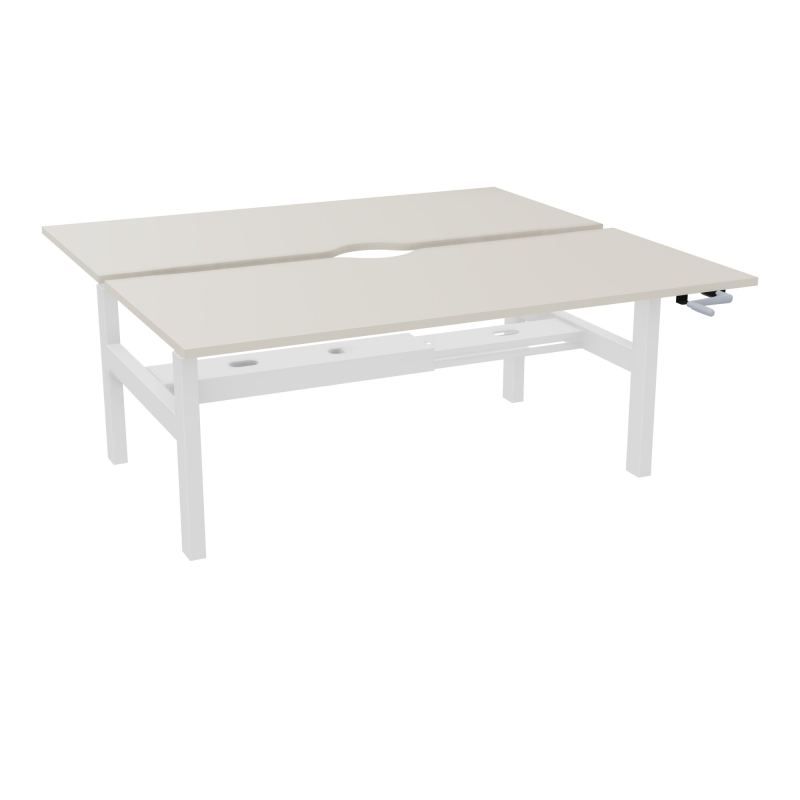 AXEL 2 BENCH 2 x RECT L180X80 ECHANCRURE - SYST.MANIVELLE  N5 SO