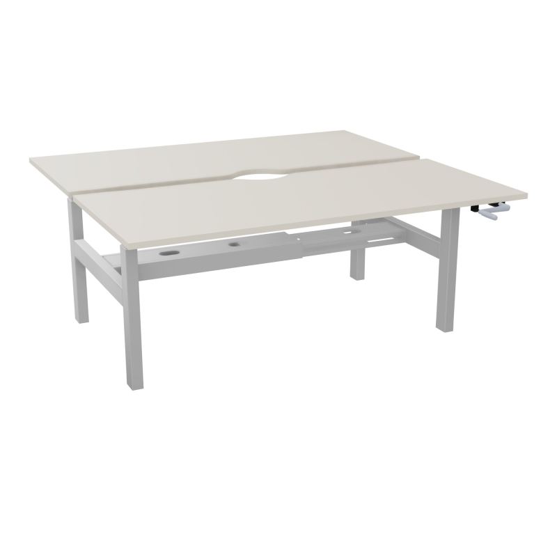 AXEL 2 BENCH 2 x RECT L180X80 ECHANCRURE - SYST.MANIVELLE  N5 Z4