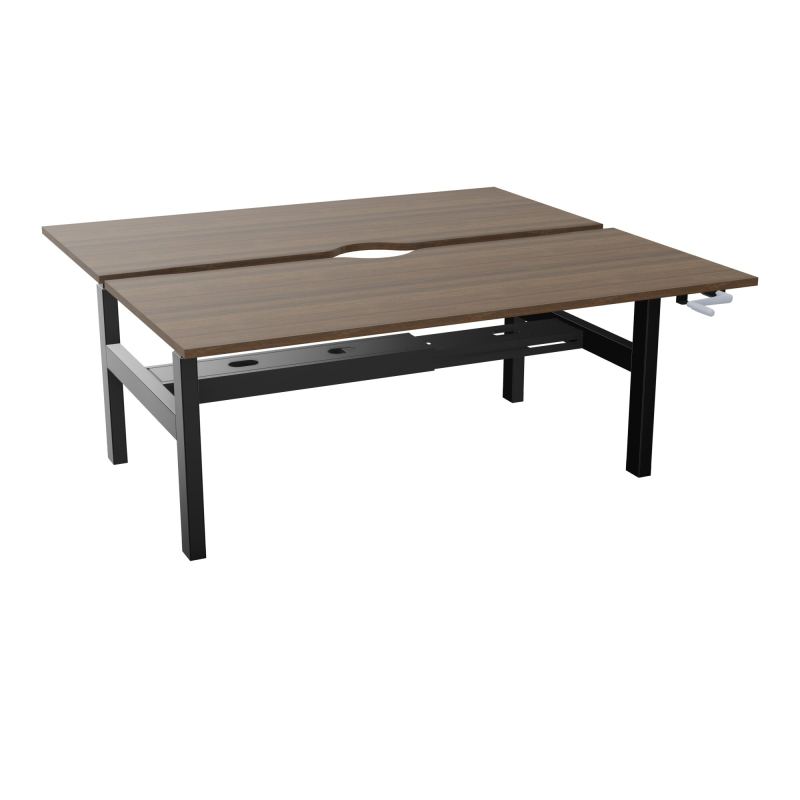 AXEL 2 BENCH 2 x RECT L180X80 ECHANCRURE - SYST.MANIVELLE  N6 SG