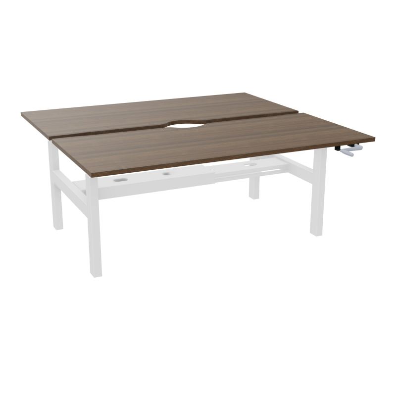 AXEL 2 BENCH 2 x RECT L180X80 ECHANCRURE - SYST.MANIVELLE  N6 SO