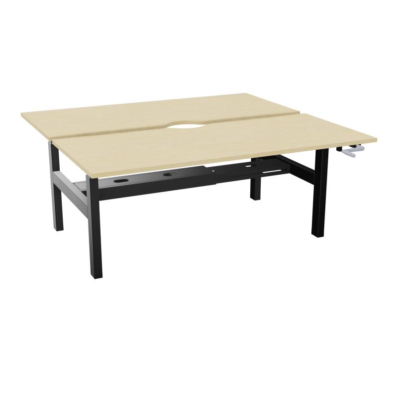 AXEL 2 BENCH 2 x RECT L180X80 ECHANCRURE - SYST.MANIVELLE  N8 SG
