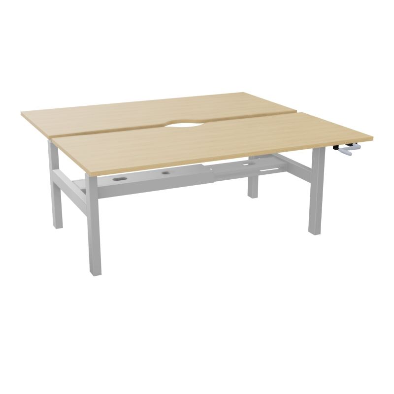 AXEL 2 BENCH 2 x RECT L180X80 ECHANCRURE - SYST.MANIVELLE  R1 Z4