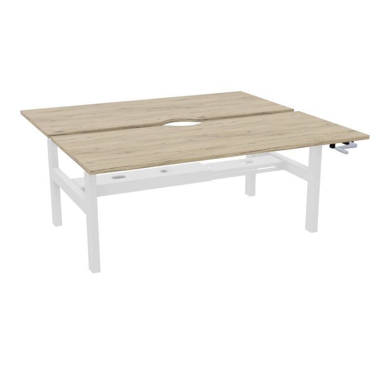 AXEL 2 BENCH 2 x RECT L180X80 ECHANCRURE - SYST.MANIVELLE  R3 SO