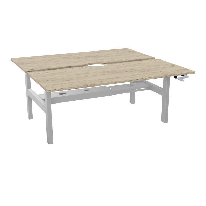 AXEL 2 BENCH 2 x RECT L180X80 ECHANCRURE - SYST.MANIVELLE  R3 Z4