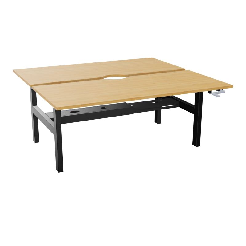 AXEL 2 BENCH 2 x RECT L180X80 ECHANCRURE - SYST.MANIVELLE  R5 SG