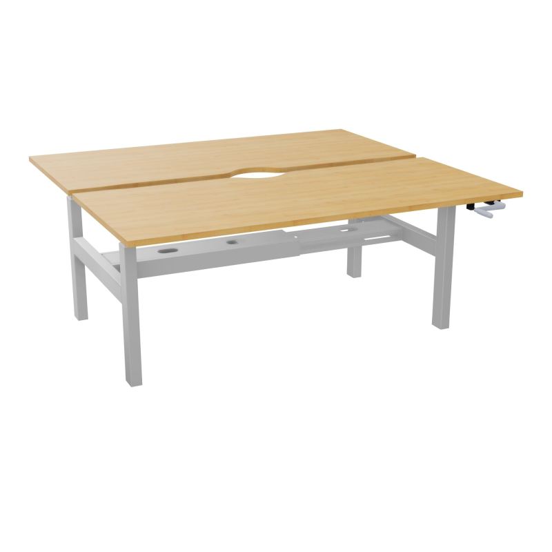 AXEL 2 BENCH 2 x RECT L180X80 ECHANCRURE - SYST.MANIVELLE  R5 Z4
