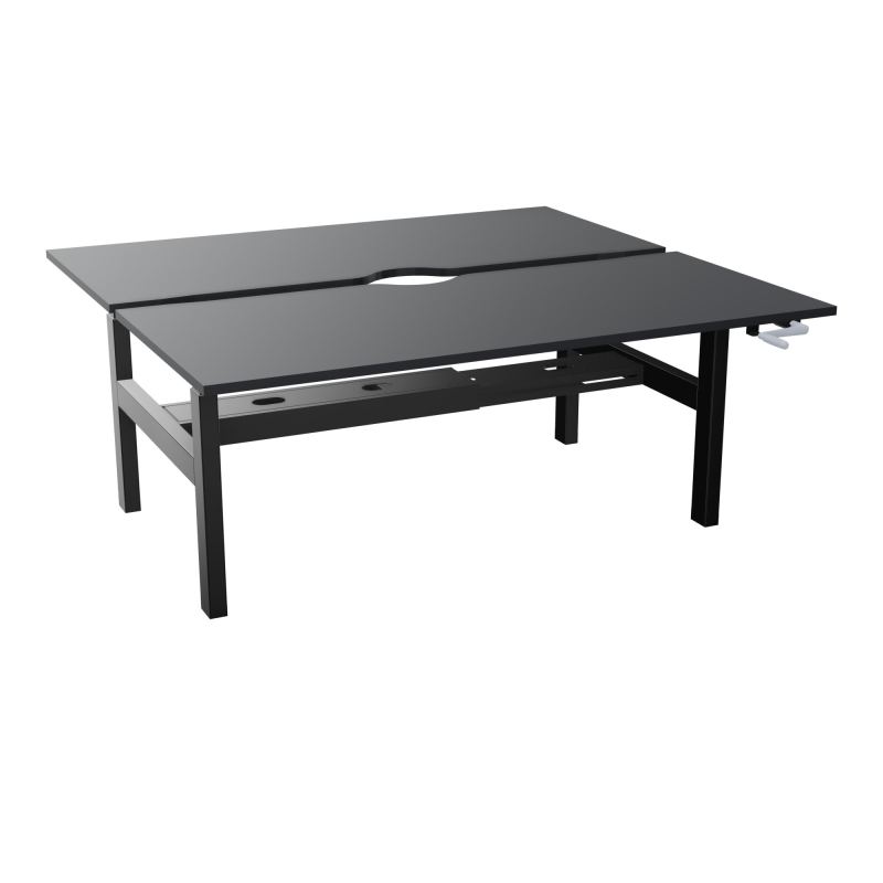 AXEL 2 BENCH 2 x RECT L180X80 ECHANCRURE - SYST.MANIVELLE  R9 SG