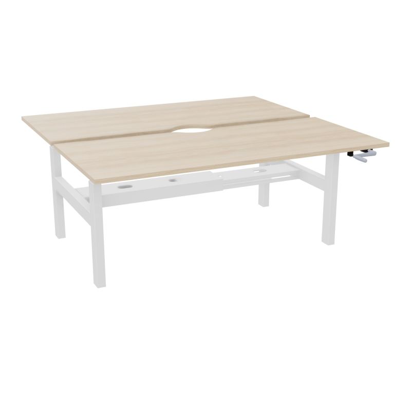 AXEL 2 BENCH 2 x RECT L180X80 ECHANCRURE - SYST.MANIVELLE  RZ SO