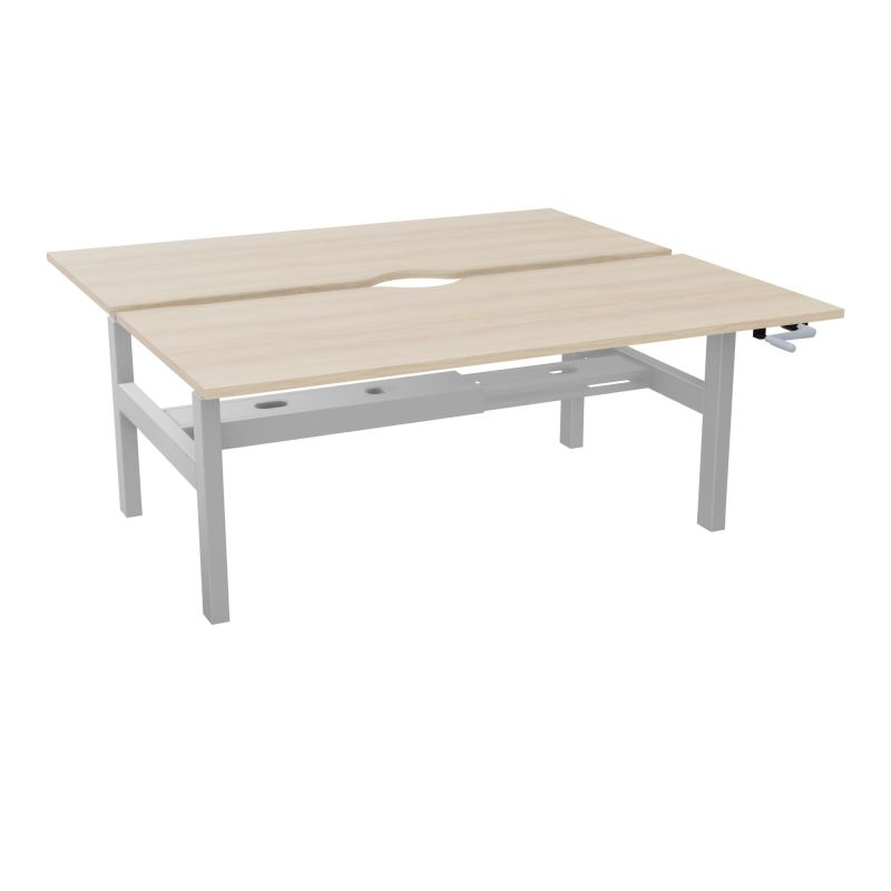 AXEL 2 BENCH 2 x RECT L180X80 ECHANCRURE - SYST.MANIVELLE  RZ Z4