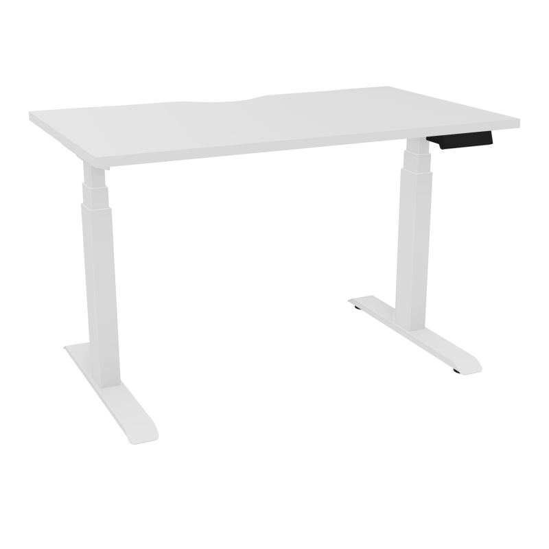 AXEL 2 BUREAU RECT 120X70 ECHANCRURE - MOTORISE - 4 UTILLISATEURS x 2 MEM + USB   MG SO