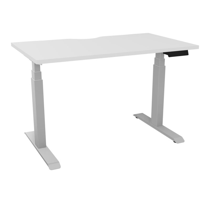 AXEL 2 BUREAU RECT 120X70 ECHANCRURE - MOTORISE - 4 UTILLISATEURS x 2 MEM + USB   MG Z4