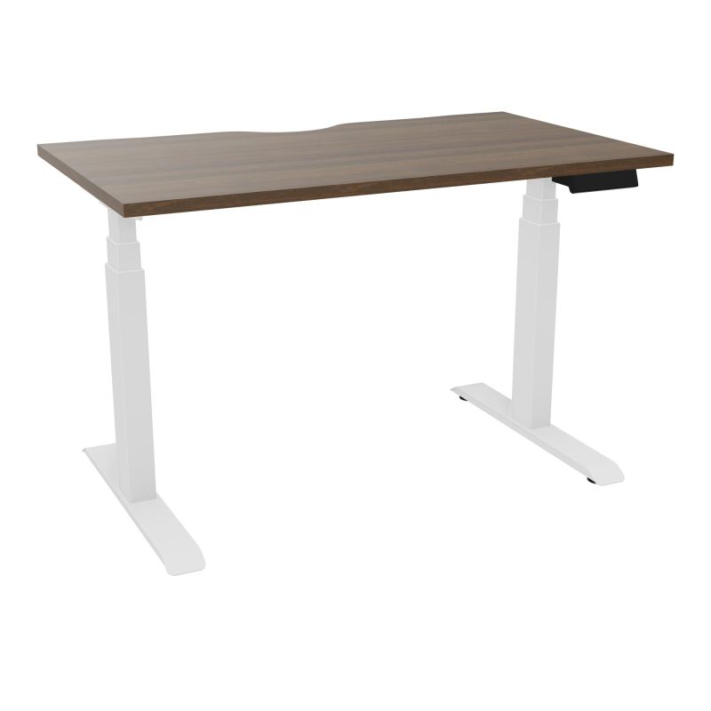 AXEL 2 BUREAU RECT 120X70 ECHANCRURE - MOTORISE - 4 UTILLISATEURS x 2 MEM + USB   N6 SO
