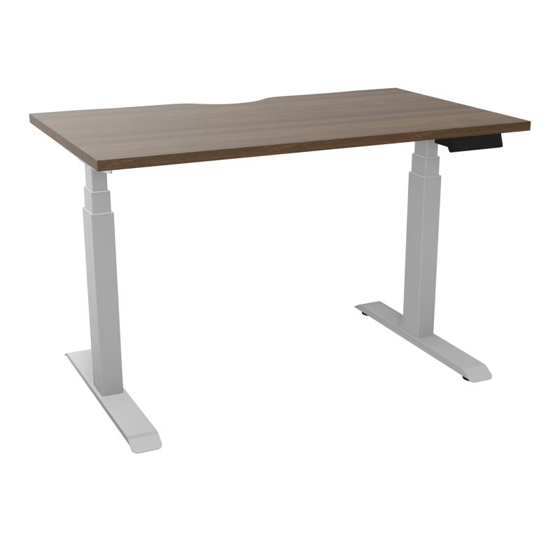 AXEL 2 BUREAU RECT 120X70 ECHANCRURE - MOTORISE - 4 UTILLISATEURS x 2 MEM + USB   N6 Z4