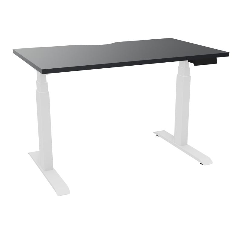 AXEL 2 BUREAU RECT 120X70 ECHANCRURE - MOTORISE - 4 UTILLISATEURS x 2 MEM + USB   R9 SO