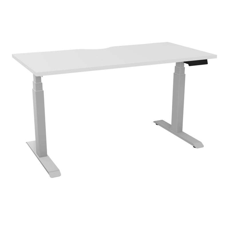 AXEL 2 BUREAU RECT 140X70 ECHANCRURE - MOTORISE - 4 UTILLISATEURS x 2 MEM + USB   MG Z4