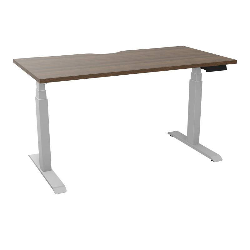 AXEL 2 BUREAU RECT 140X70 ECHANCRURE - MOTORISE - 4 UTILLISATEURS x 2 MEM + USB   N6 Z4