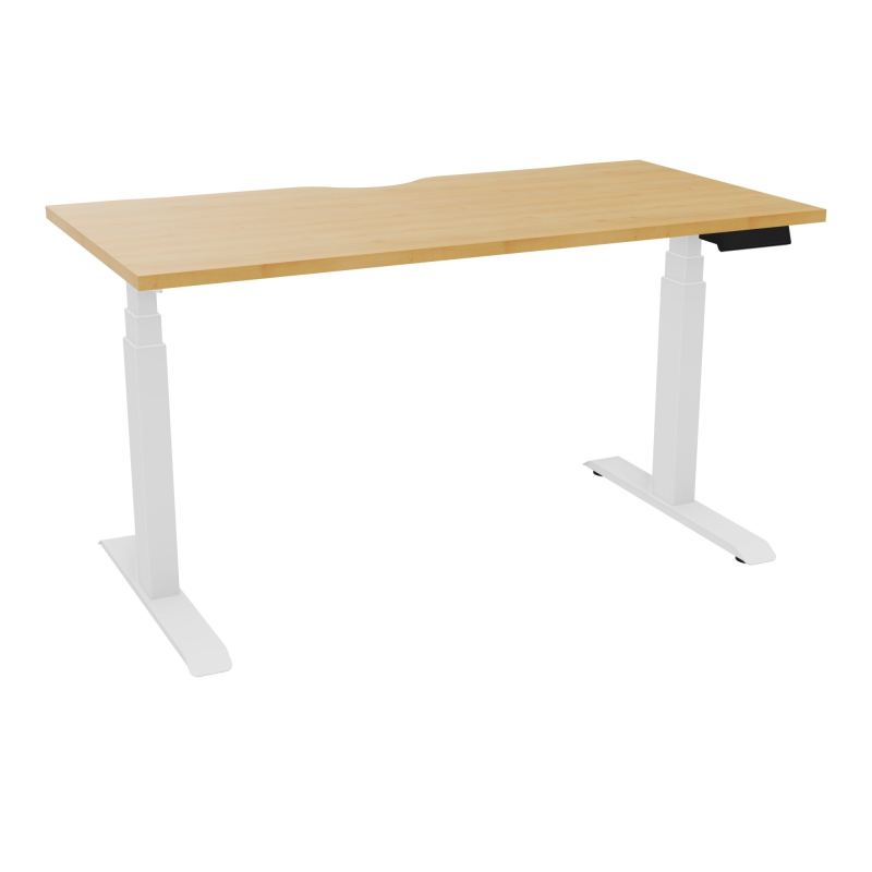 AXEL 2 BUREAU RECT 140X70 ECHANCRURE - MOTORISE - 4 UTILLISATEURS x 2 MEM + USB   R5 SO
