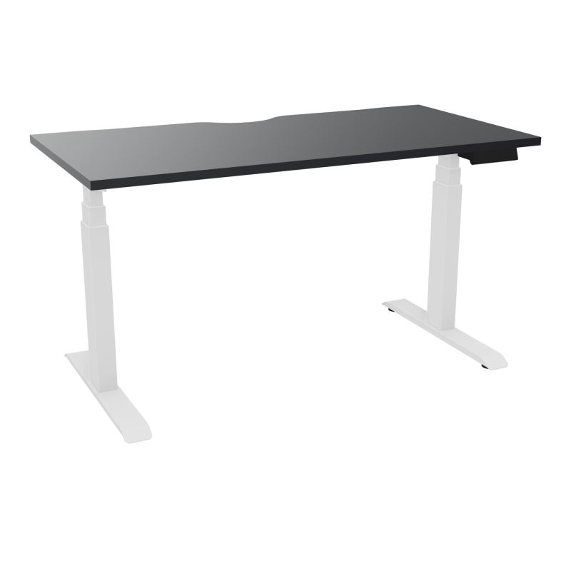 AXEL 2 BUREAU RECT 140X70 ECHANCRURE - MOTORISE - 4 UTILLISATEURS x 2 MEM + USB   R9 SO