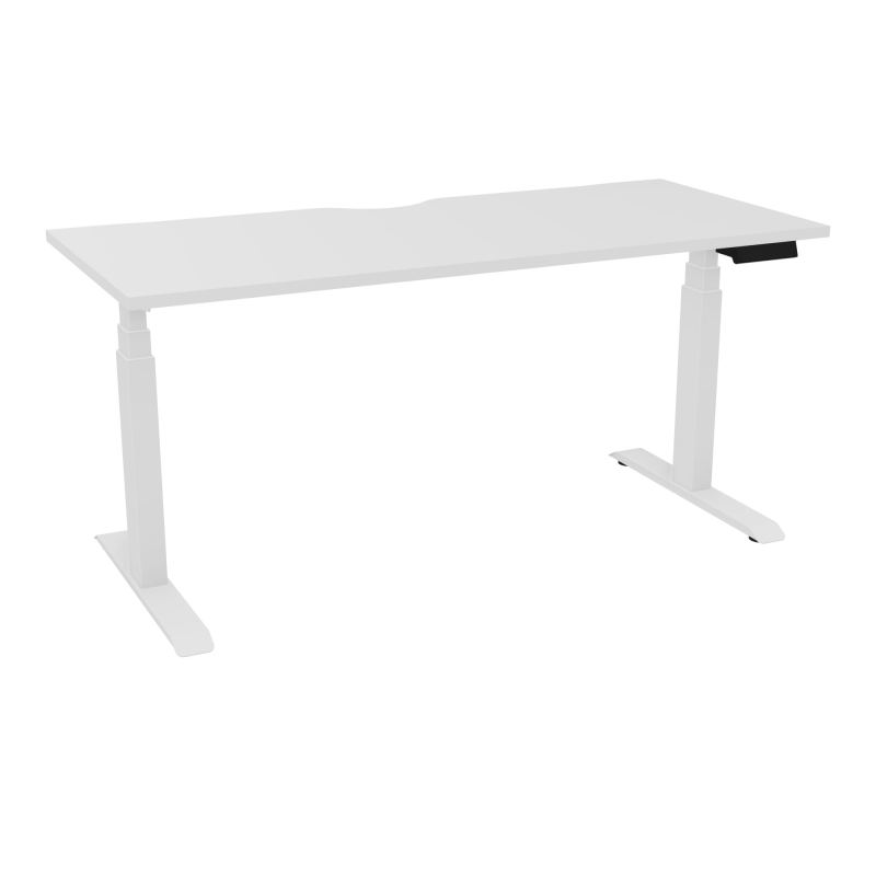 AXEL 2 BUREAU RECT 160X70 ECHANCRURE - MOTORISE - 4 UTILLISATEURS x 2 MEM + USB MG SO