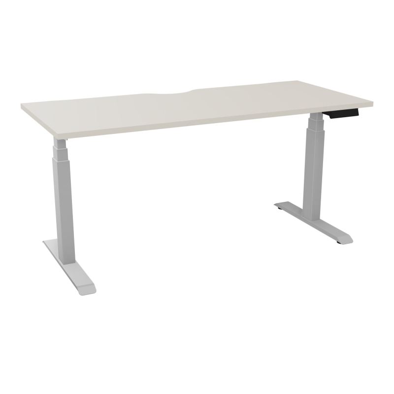 AXEL 2 BUREAU RECT 160X70 ECHANCRURE - MOTORISE - 4 UTILLISATEURS x 2 MEM + USB N5 Z4