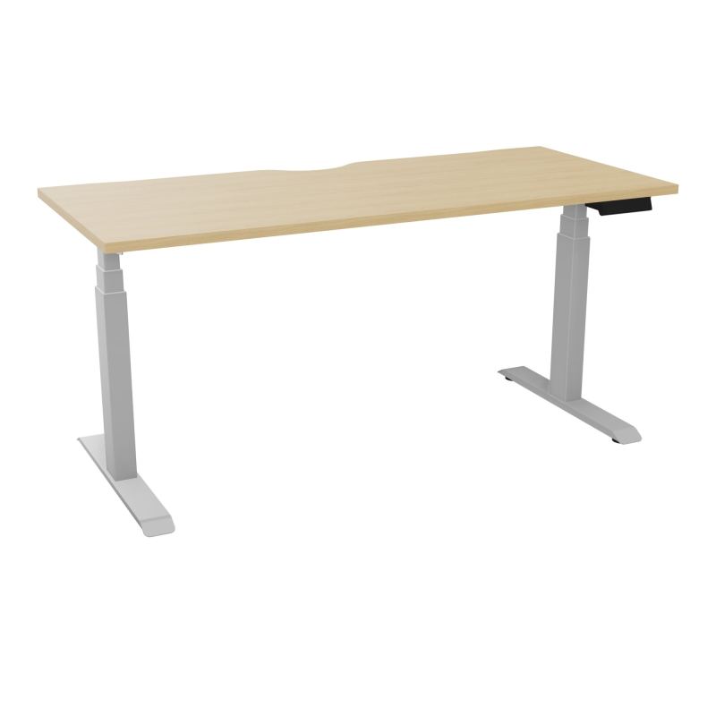 AXEL 2 BUREAU RECT 160X70 ECHANCRURE - MOTORISE - 4 UTILLISATEURS x 2 MEM + USB R1 Z4