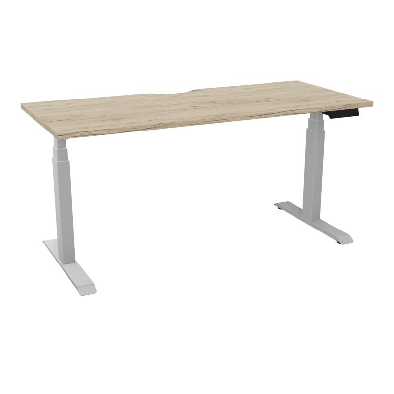 AXEL 2 BUREAU RECT 160X70 ECHANCRURE - MOTORISE - 4 UTILLISATEURS x 2 MEM + USB R3 Z4