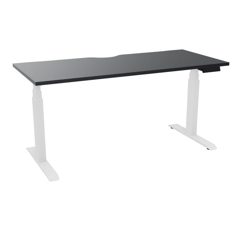 AXEL 2 BUREAU RECT 160X70 ECHANCRURE - MOTORISE - 4 UTILLISATEURS x 2 MEM + USB R9 SO