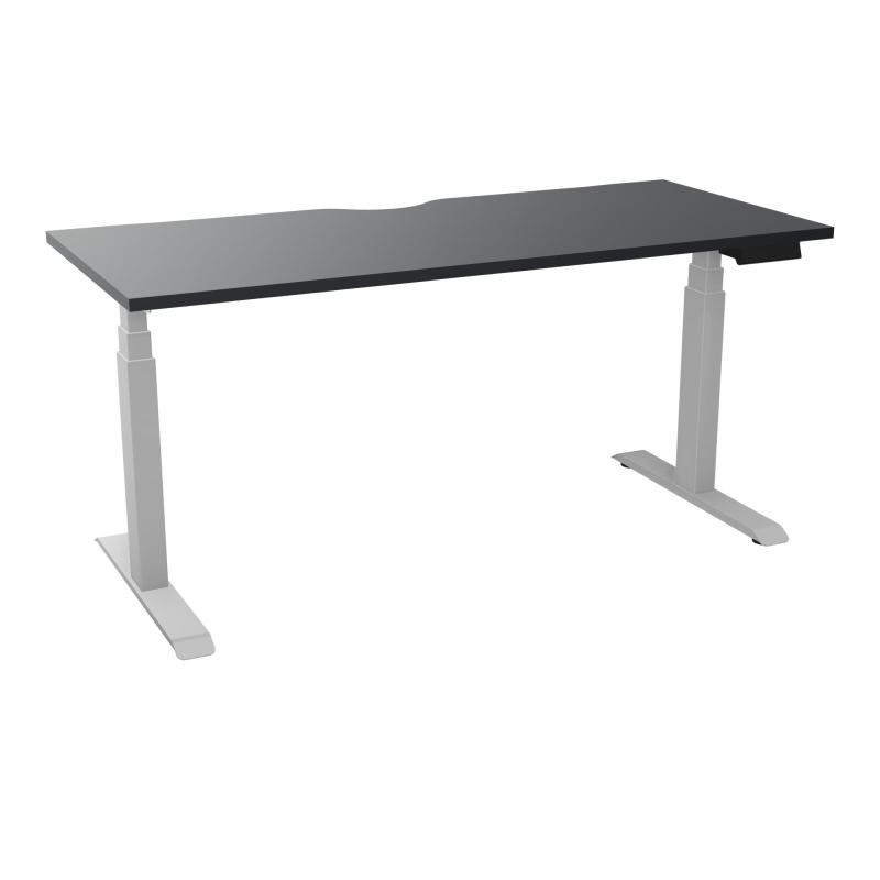 AXEL 2 BUREAU RECT 160X70 ECHANCRURE - MOTORISE - 4 UTILLISATEURS x 2 MEM + USB R9 Z4