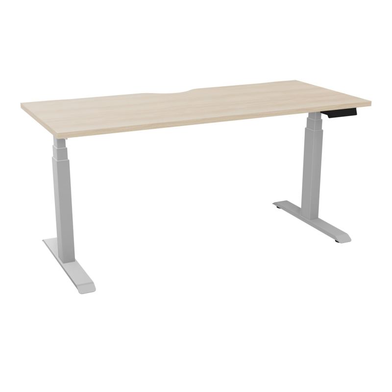 AXEL 2 BUREAU RECT 160X70 ECHANCRURE - MOTORISE - 4 UTILLISATEURS x 2 MEM + USB RZ Z4