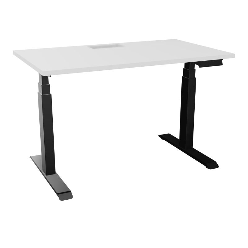 AXEL 2 BUREAU RECT 120X70+DECOUPE TRAPPE + GOUL -MOTORISE - 4 UTILLISATEURS x 2 MEM + USB