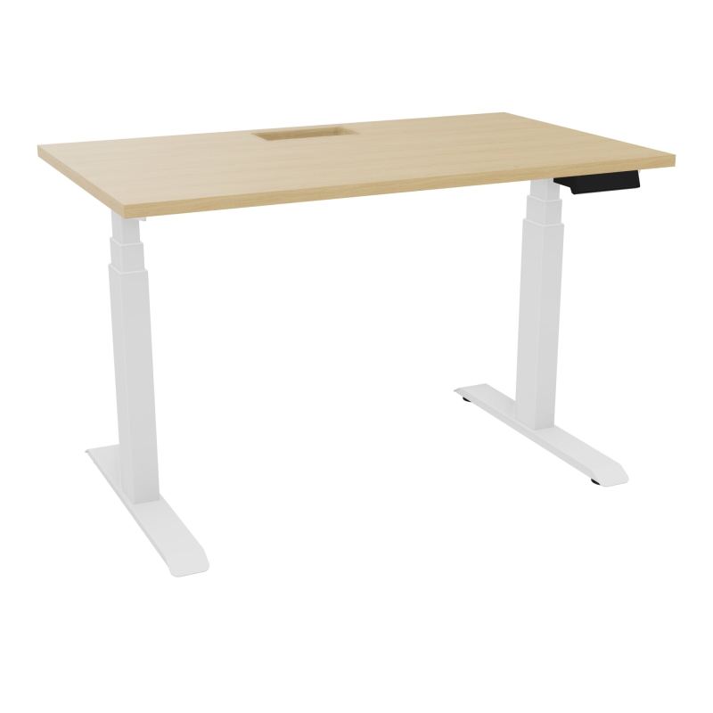 AXEL 2 BUREAU RECT 120X70+DECOUPE TRAPPE + GOUL -MOTORISE - 4 UTILLISATEURS x 2 MEM + USB