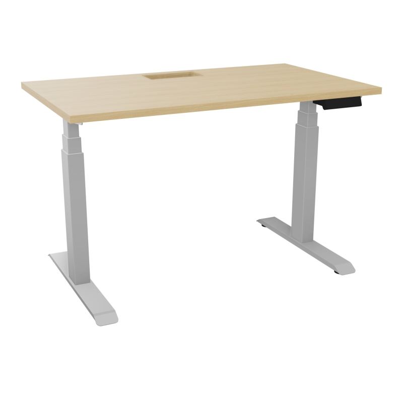 AXEL 2 BUREAU RECT 120X70+DECOUPE TRAPPE + GOUL -MOTORISE - 4 UTILLISATEURS x 2 MEM + USB
