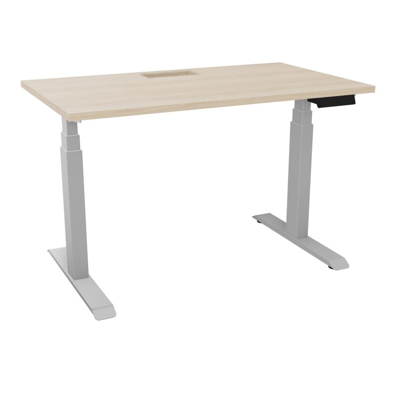 AXEL 2 BUREAU RECT 120X70+DECOUPE TRAPPE + GOUL -MOTORISE - 4 UTILLISATEURS x 2 MEM + USB