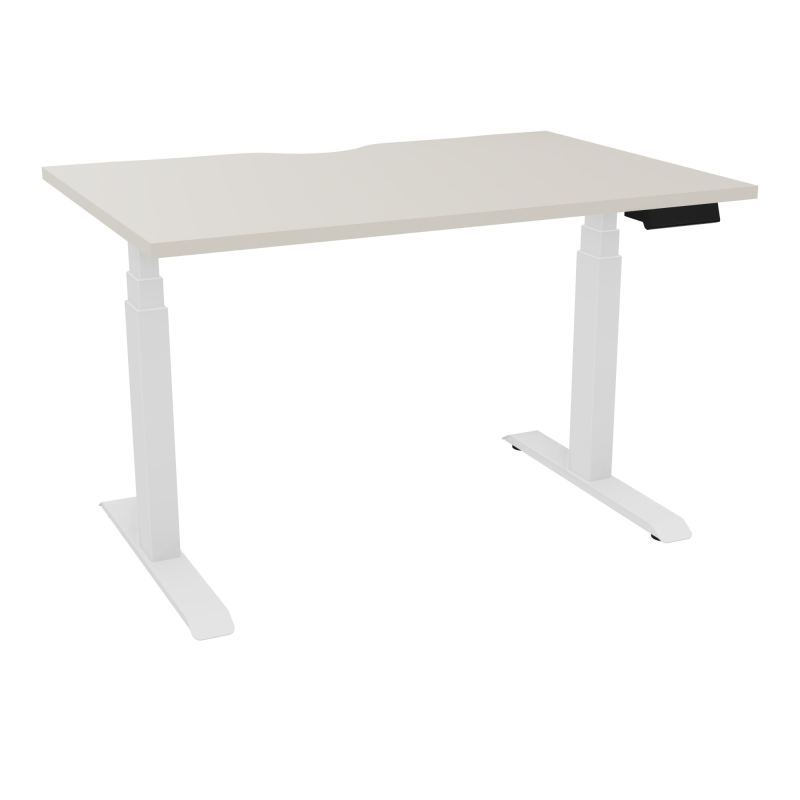 AXEL 2 BUREAU RECT L120XP80 ECHANCRURE - MOTORISE - 4 UTILLISATEURS x 2 MEM + USB   N5 SO