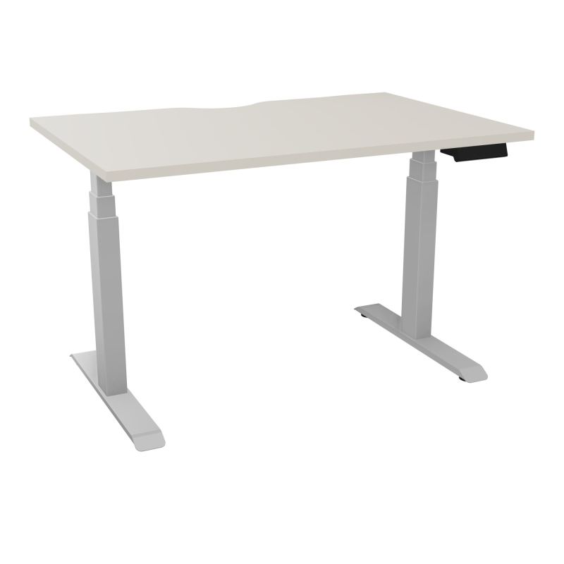 AXEL 2 BUREAU RECT L120XP80 ECHANCRURE - MOTORISE - 4 UTILLISATEURS x 2 MEM + USB   N5 Z4