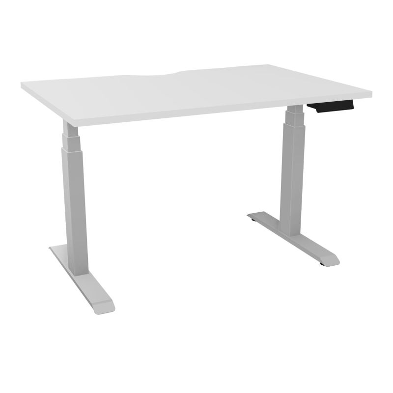 AXEL 2 BUREAU RECT L120XP80 ECHANCRURE - MOTORISE - 4 UTILLISATEURS x 2 MEM + USB   N6 SG