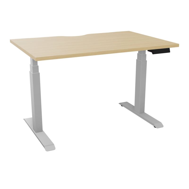 AXEL 2 BUREAU RECT L120XP80 ECHANCRURE - MOTORISE - 4 UTILLISATEURS x 2 MEM + USB   R1 Z4