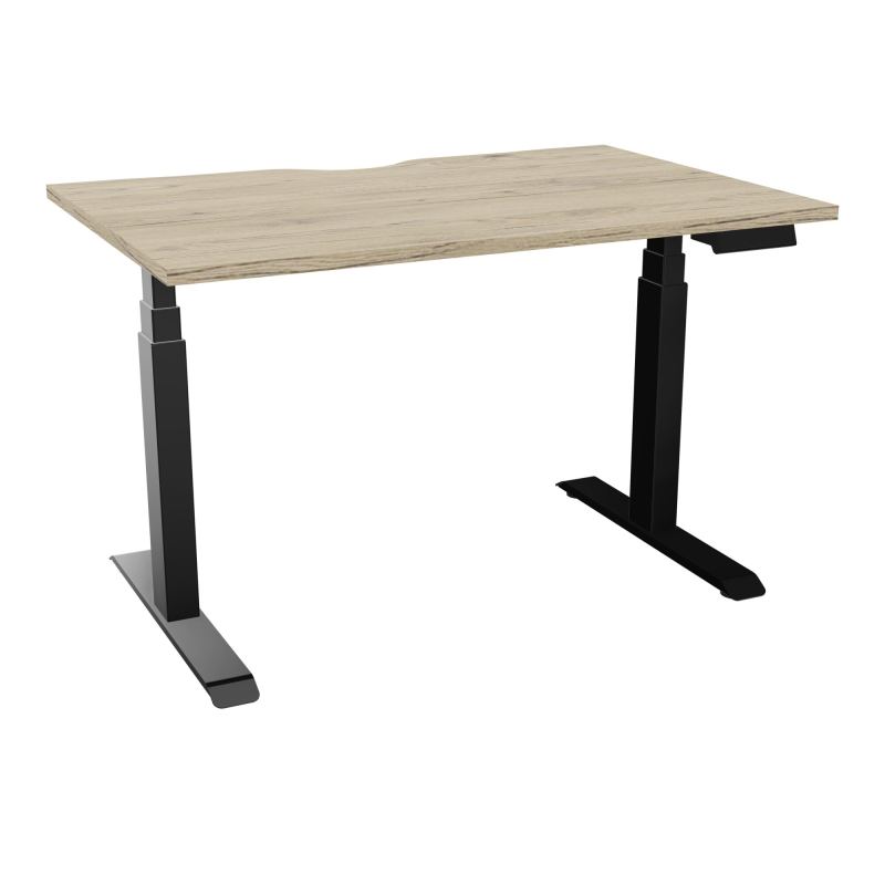 AXEL 2 BUREAU RECT L120XP80 ECHANCRURE - MOTORISE - 4 UTILLISATEURS x 2 MEM + USB   R3 SG
